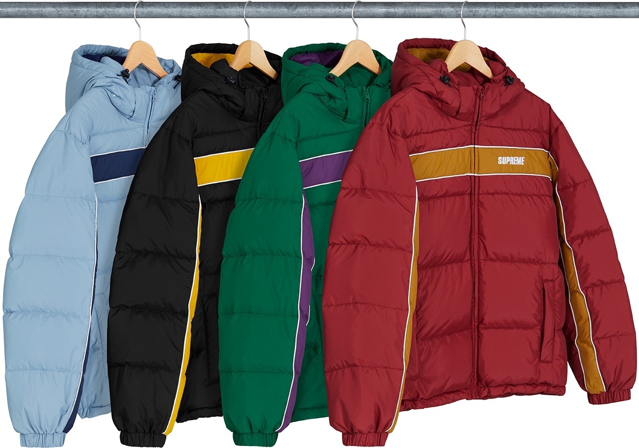 Stripe Panel Down Jacket